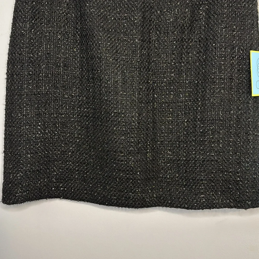 CeCe‎ Skirt Black Sparkle Check Mini in Size 10  NWT